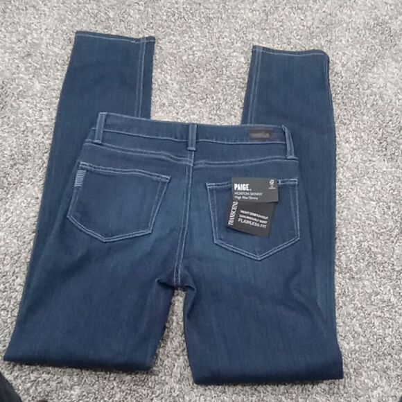 Paige Hoxton skinny high rise Mika wash jeans with whiskering size 24 NWT - Picture 4 of 4